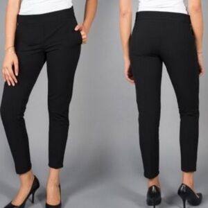 Betabrand Travel Side-Zip Dress Pants Black Small